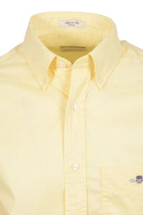 GANT REG POPLIN SHORT SLEEVE SHIRT VANILLA YELLOW Gant