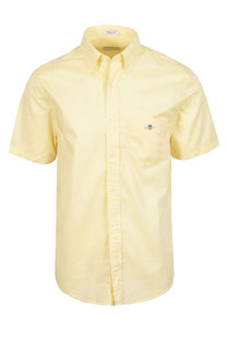 GANT REG POPLIN SHORT SLEEVE SHIRT VANILLA YELLOW Gant