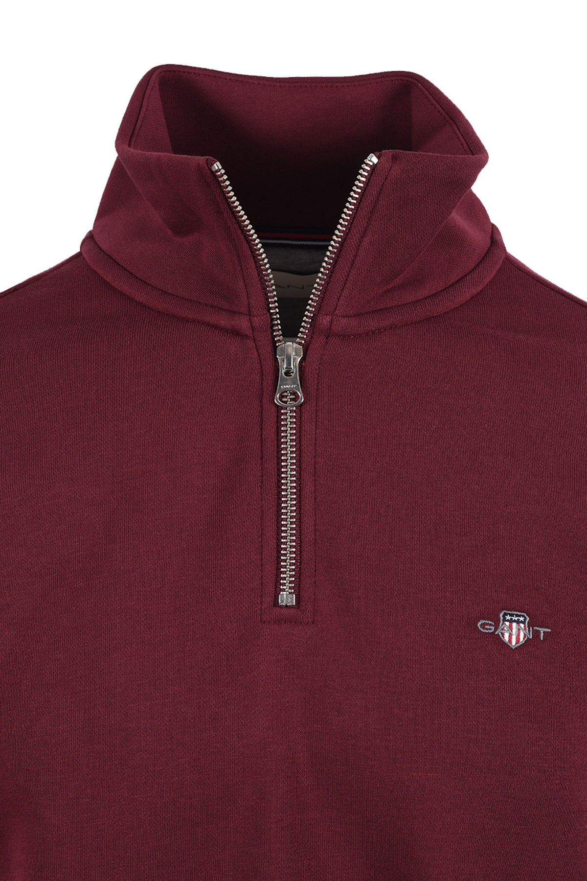 GANT REG SHIELD HALF ZIP DEEP GRAPE WINE Gant Michael Stewart Menswear  Knitwear