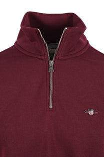 GANT REG SHIELD HALF ZIP DEEP GRAPE WINE Gant Michael Stewart Menswear  Knitwear