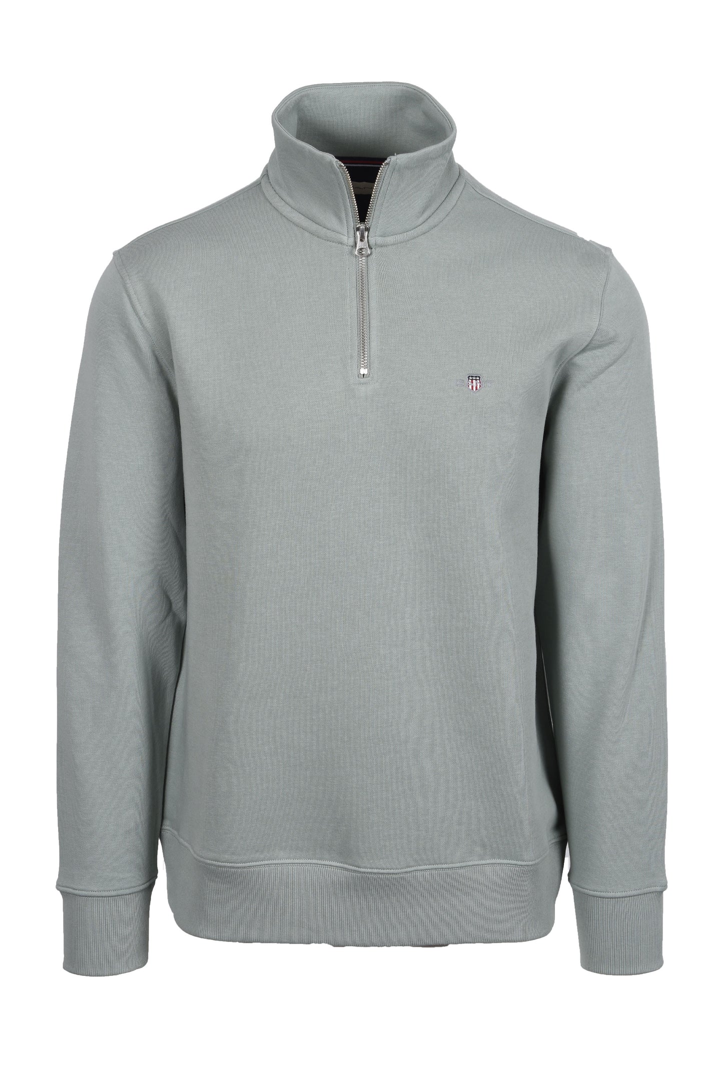 GANT REG SHIELD HALF ZIP SWEAT CERAMIC GREY
