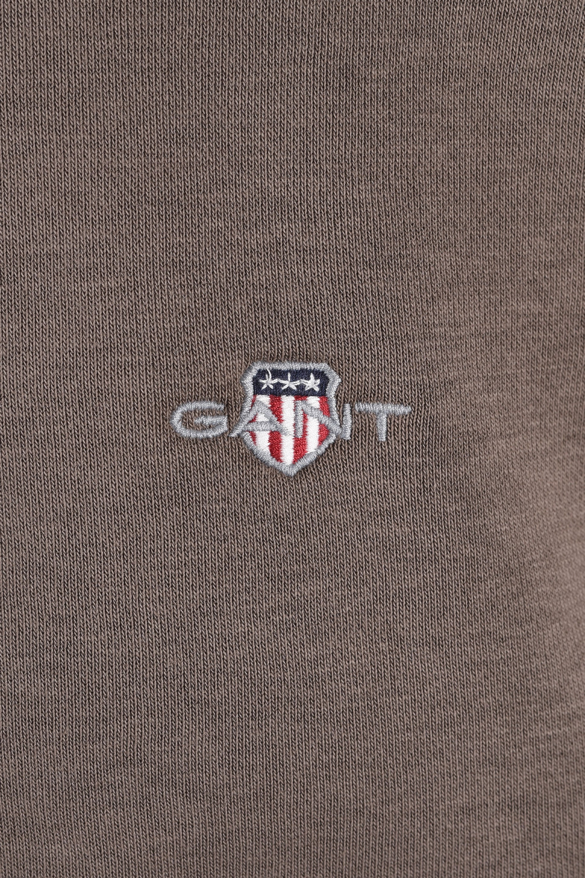 GANT REG SHIELD HALF ZIP SWEATSHIRT FADED TAUPE Gant Michael Stewart Menswear
