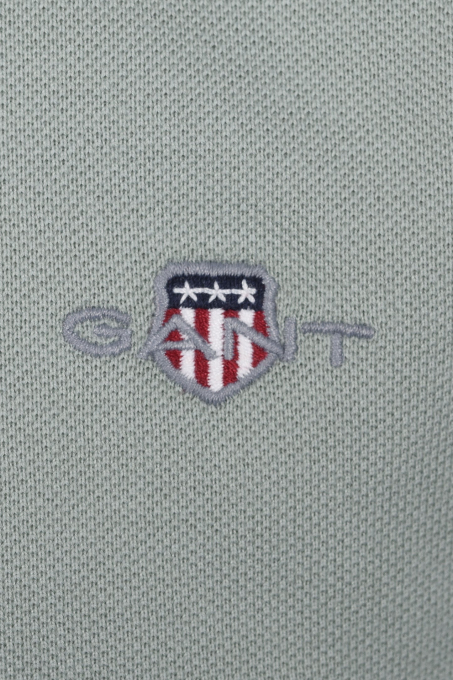 GANT REG SHIELD SS PIQUE POLO SHIRT CERAMIC GREY