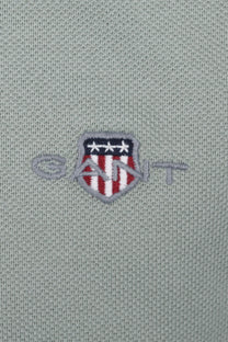 GANT REG SHIELD SS PIQUE POLO SHIRT CERAMIC GREY Gant
