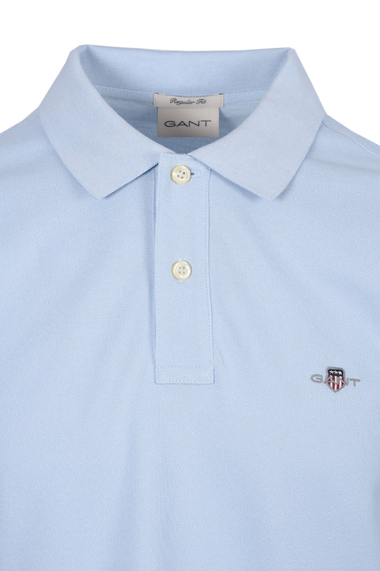 GANT REG SHIELD SS PIQUE POLO SHIRT FRESH BLUE