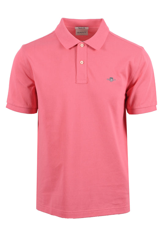 GANT REG SHIELD SS PIQUE POLO SHIRT ROSE PINK