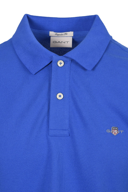 GANT REG SHIELD SS PIQUE POLO SHIRT ROYAL BLUE