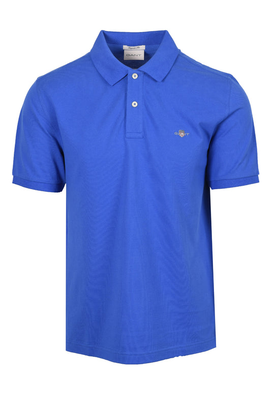 GANT REG SHIELD SS PIQUE POLO SHIRT ROYAL BLUE