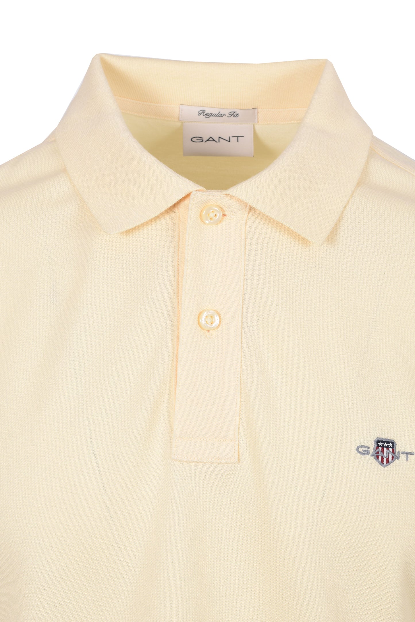 GANT REG SHIELD SS PIQUE POLO SHIRT VANILLA YELLOW