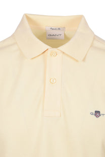GANT REG SHIELD SS PIQUE POLO SHIRT VANILLA YELLOW Gant