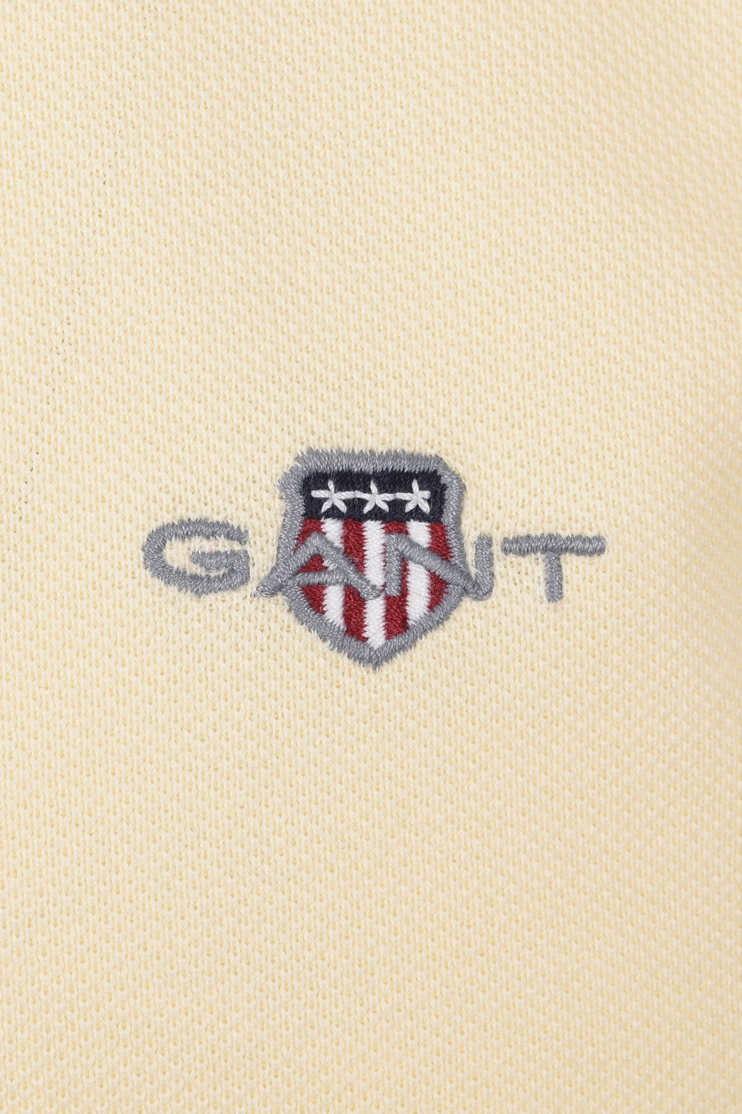 GANT REG SHIELD SS PIQUE POLO SHIRT VANILLA YELLOW
