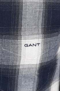 GANT REG WINDBLOWN FLANNEL CHECK SHIRT EVENING BLUE