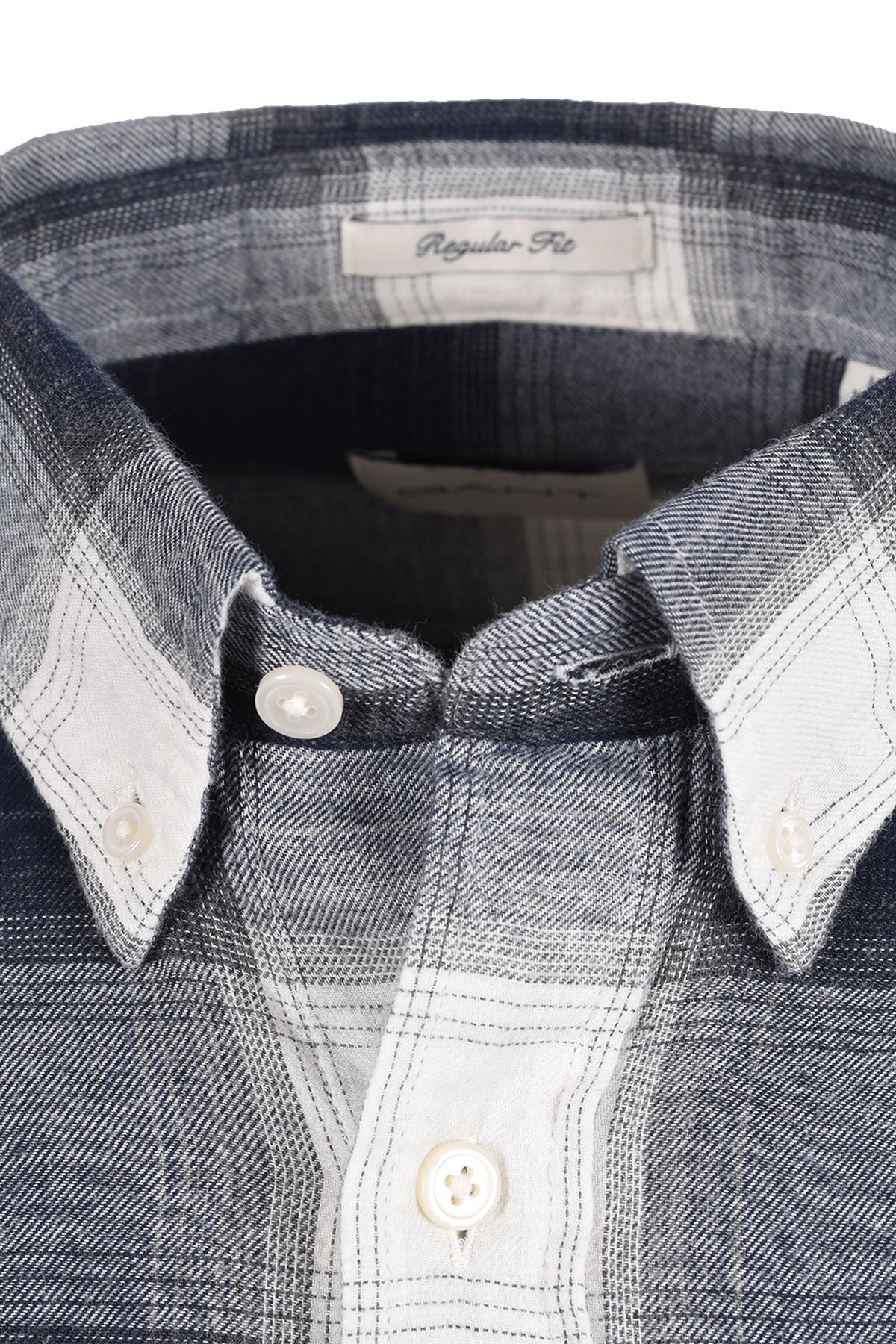 GANT REG WINDBLOWN FLANNEL CHECK SHIRT EVENING BLUE