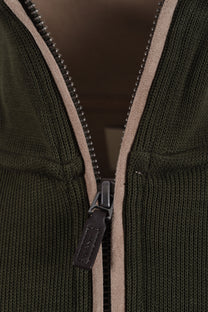 GANT SACKER RIB HALF ZIP DARK MOSS GREEN Gant Michael Stewart Menswear  Sweatshirts & Hoodies