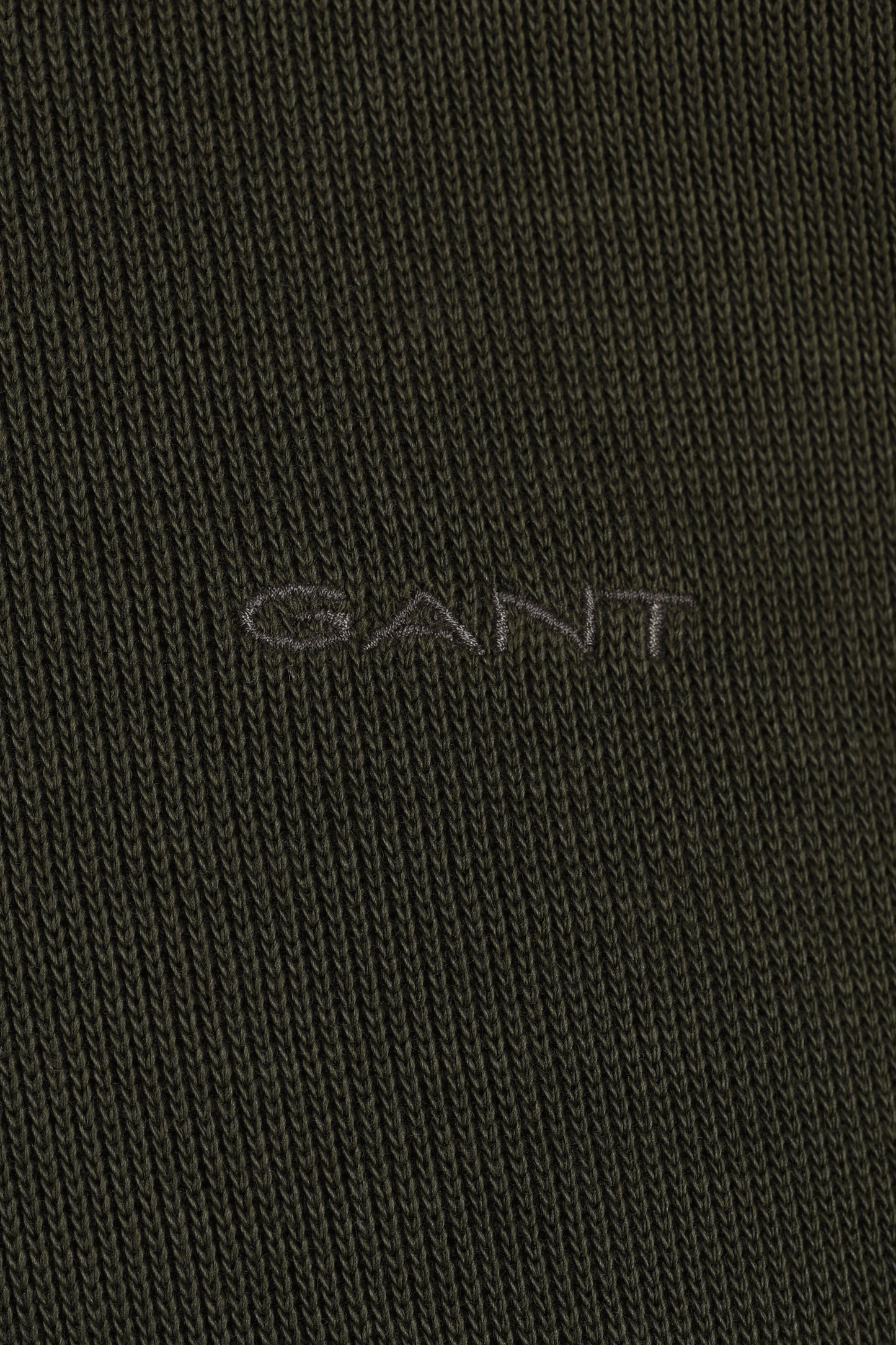 GANT SACKER RIB HALF ZIP DARK MOSS GREEN Gant Michael Stewart Menswear  Sweatshirts & Hoodies