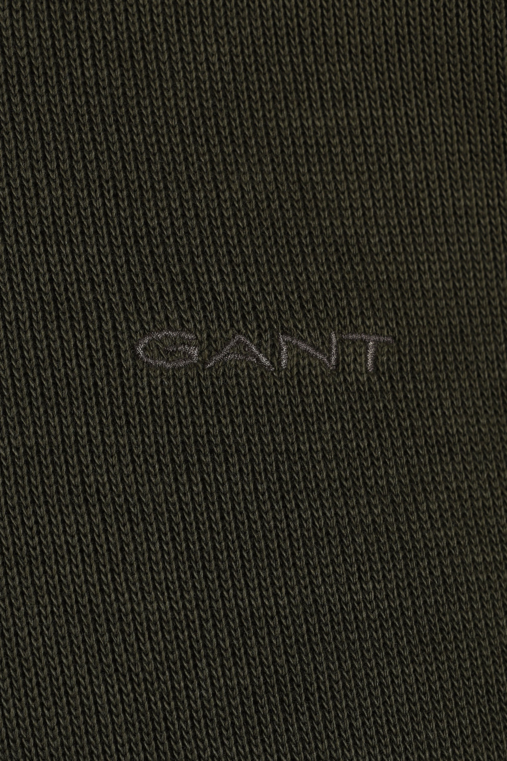 GANT SACKER RIB HALF ZIP DARK MOSS GREEN Gant Michael Stewart Menswear  Sweatshirts & Hoodies