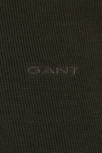 GANT SACKER RIB HALF ZIP DARK MOSS GREEN Gant Michael Stewart Menswear  Sweatshirts & Hoodies