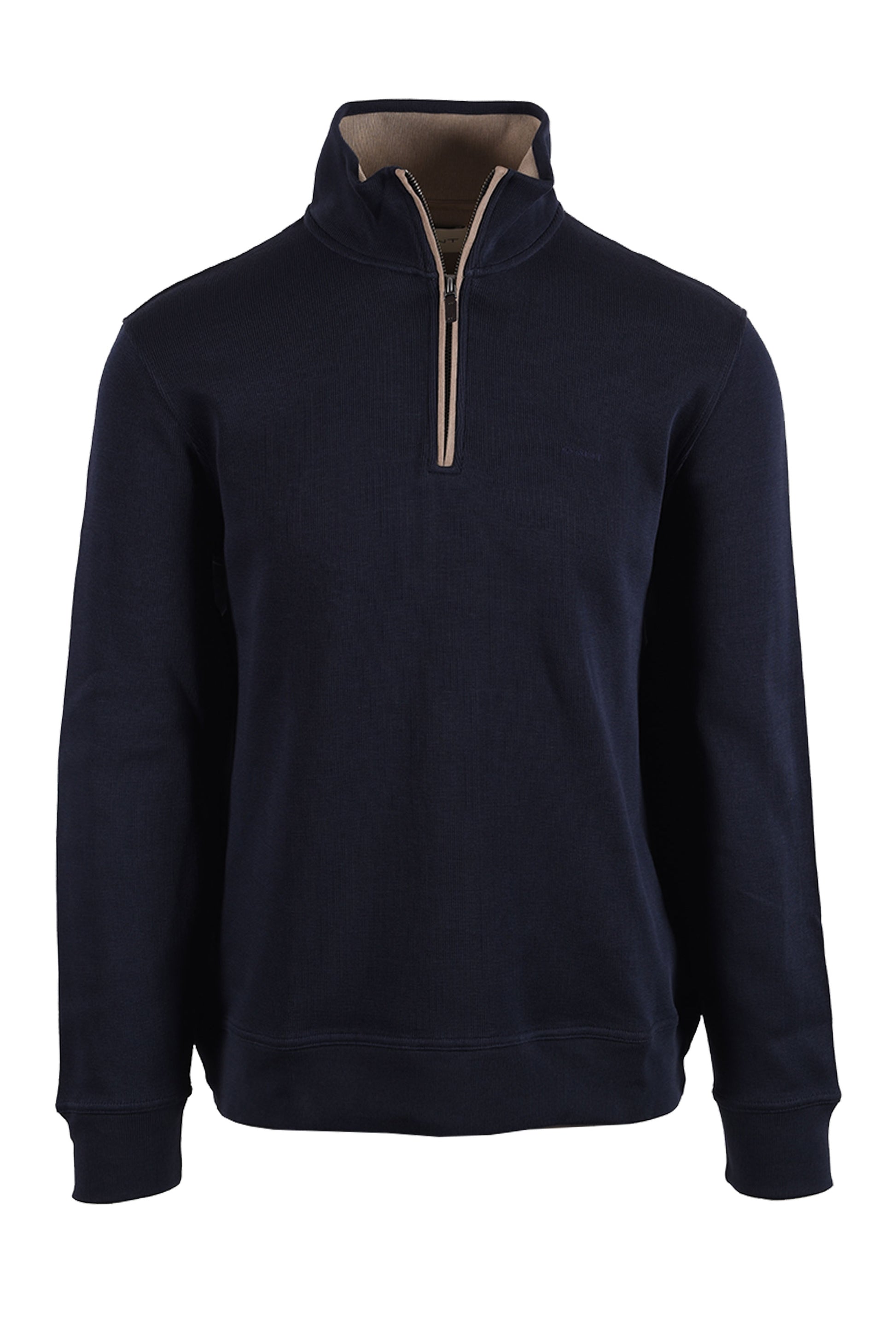 GANT SACKER RIB HALF ZIP EVENING BLUE Gant Michael Stewart Menswear  Sweatshirts & Hoodies