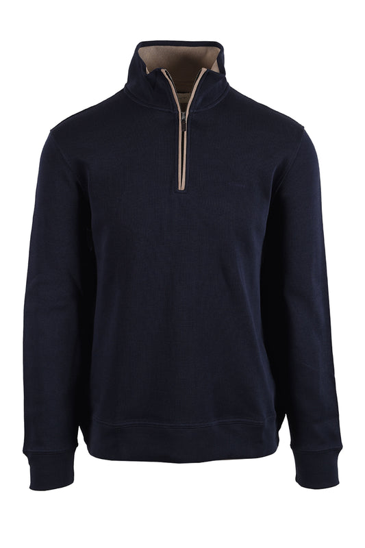 GANT SACKER RIB HALF ZIP EVENING BLUE Gant Michael Stewart Menswear  Sweatshirts & Hoodies