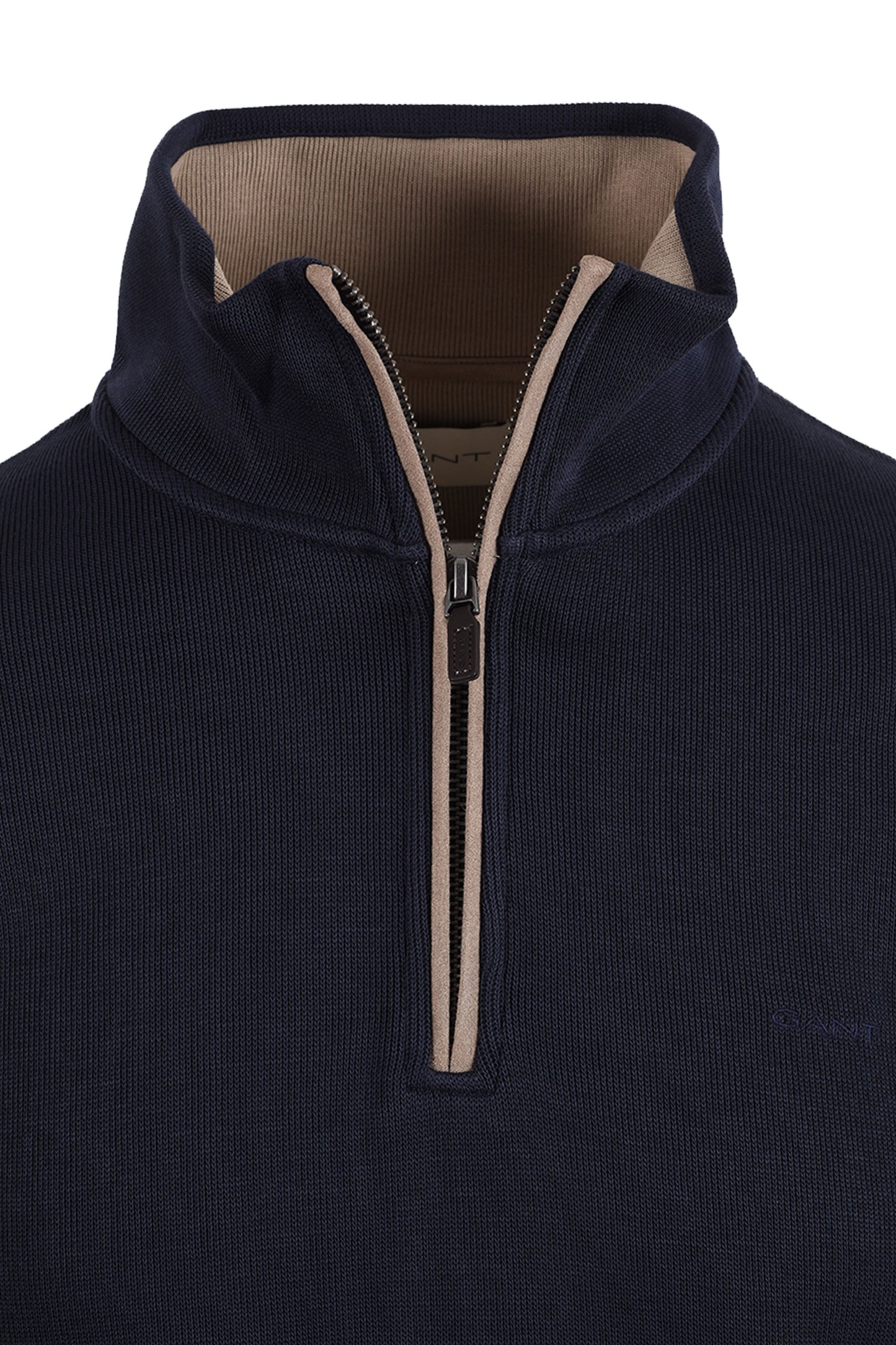 GANT SACKER RIB HALF ZIP EVENING BLUE Gant Michael Stewart Menswear  Sweatshirts & Hoodies