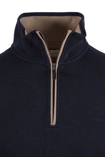 GANT SACKER RIB HALF ZIP EVENING BLUE Gant Michael Stewart Menswear  Sweatshirts & Hoodies