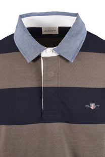 GANT STRIPE HEAVY RUGGER FADED TAUPE Gant Michael Stewart Menswear  Knitwear