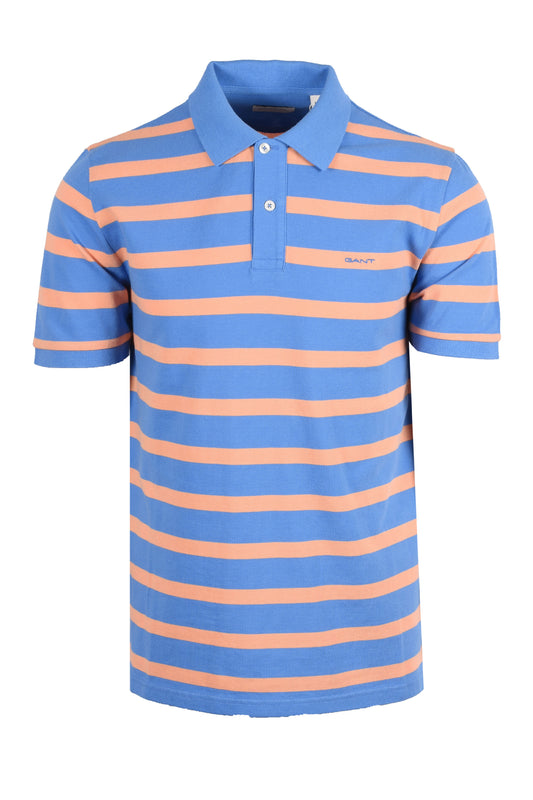 Gant Striped Polo Perfect Blue