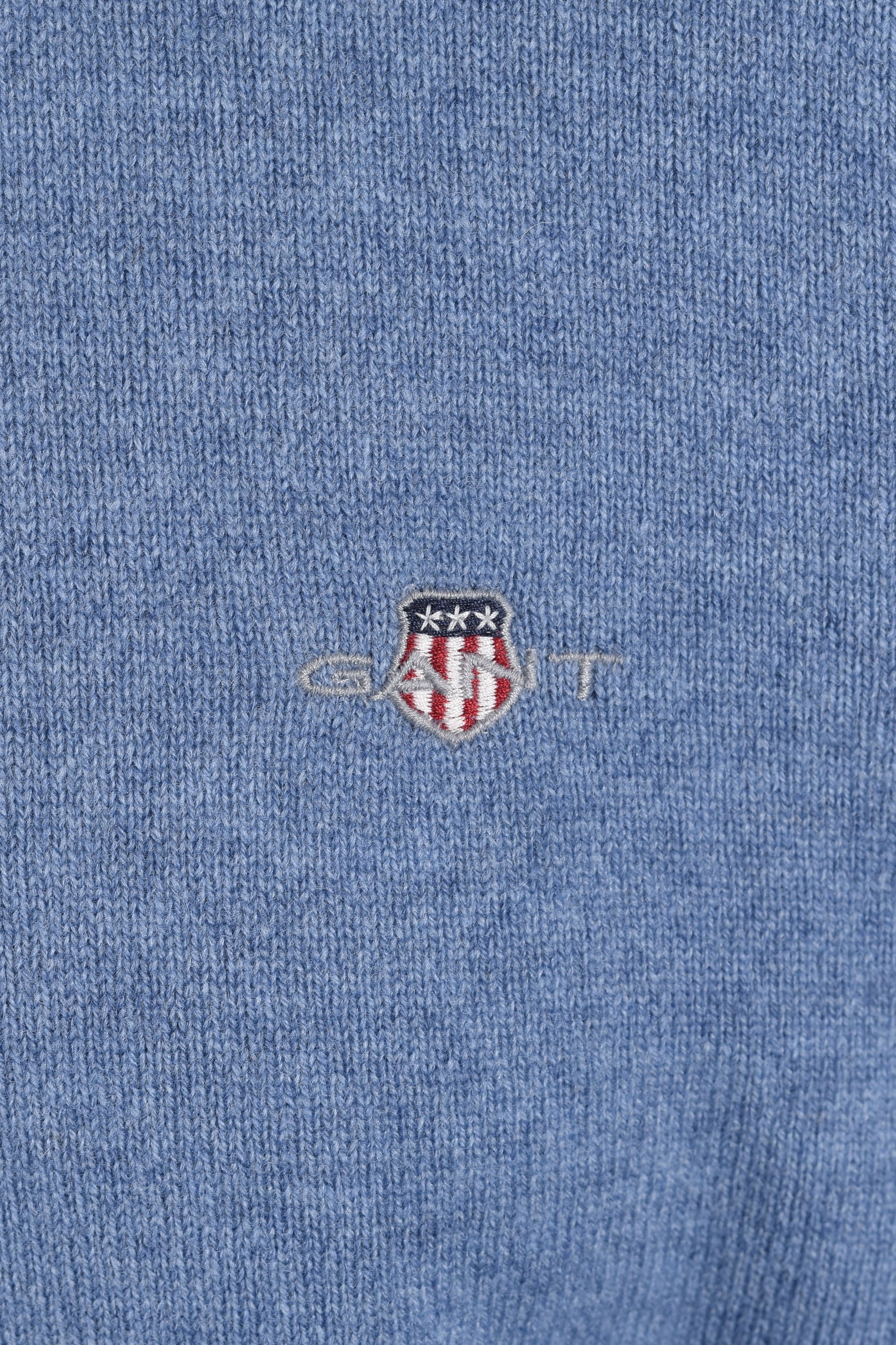 GANT SUPERFINE LAMBSWOOL CREW NECK BLUE HORIZON Gant Michael Stewart Menswear  Knitwear