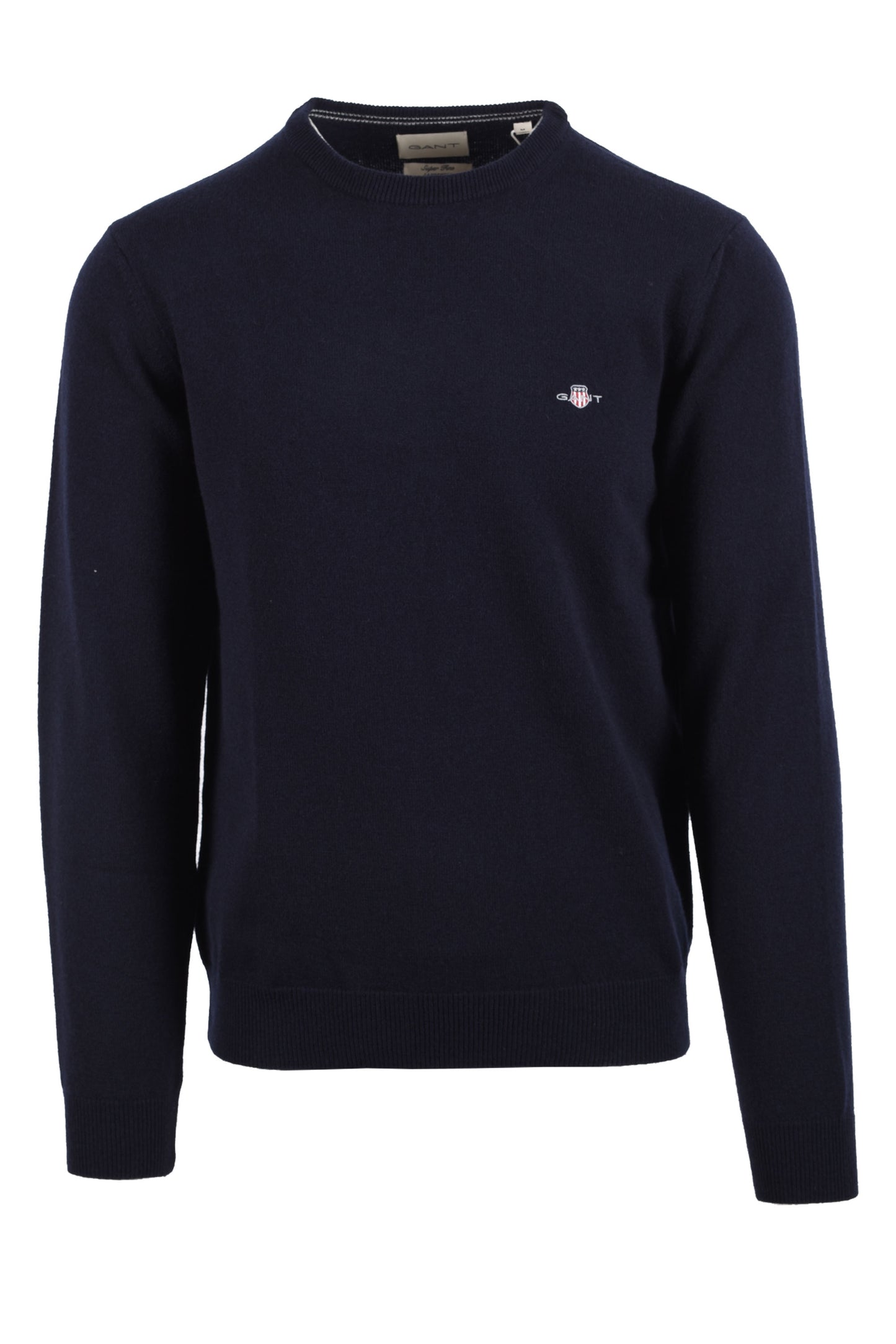GANT SUPERFINE LAMBSWOOL CREW NECK MARINE Gant Michael Stewart Menswear  Knitwear