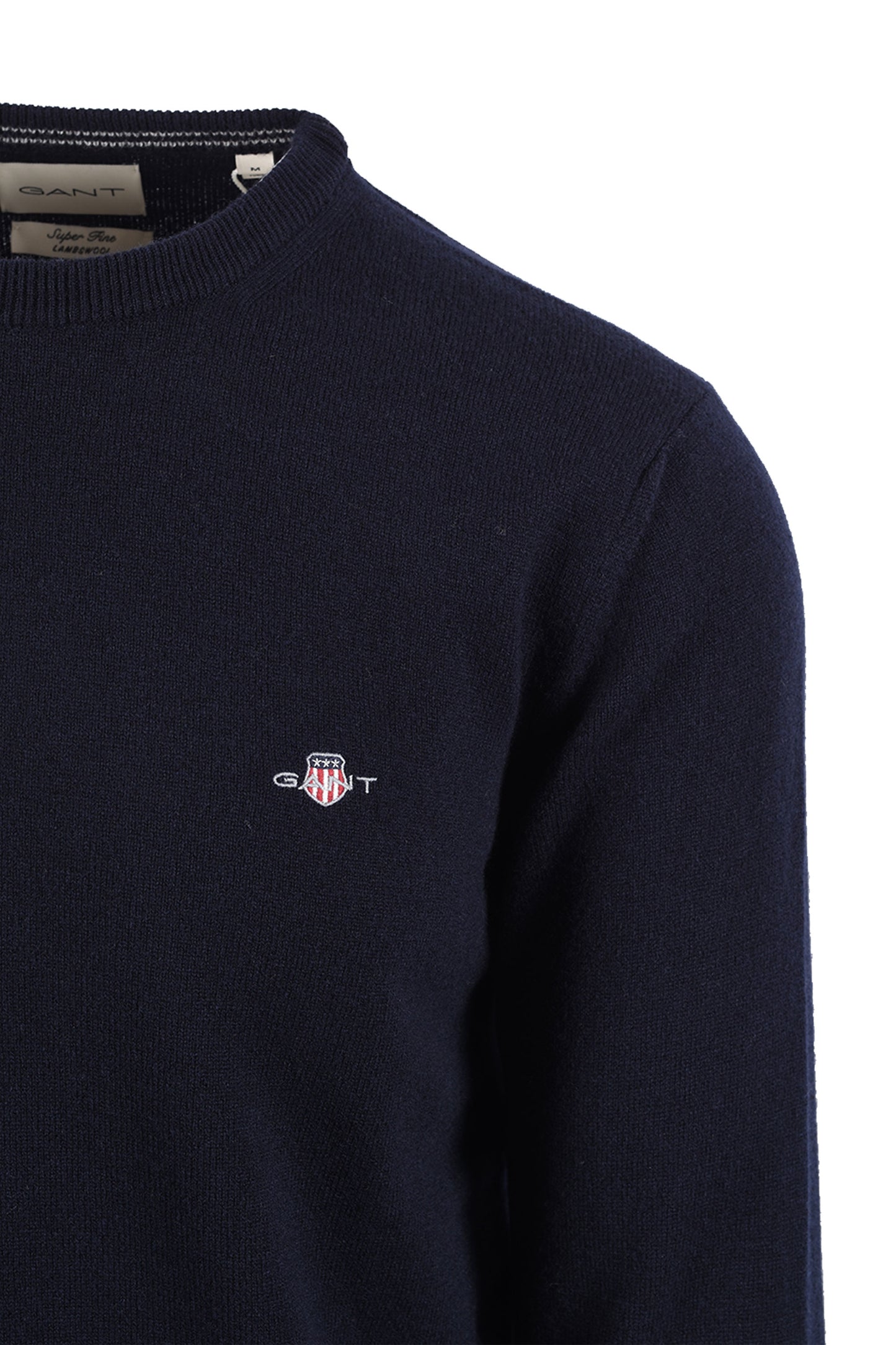 GANT SUPERFINE LAMBSWOOL CREW NECK MARINE Gant Michael Stewart Menswear  Knitwear