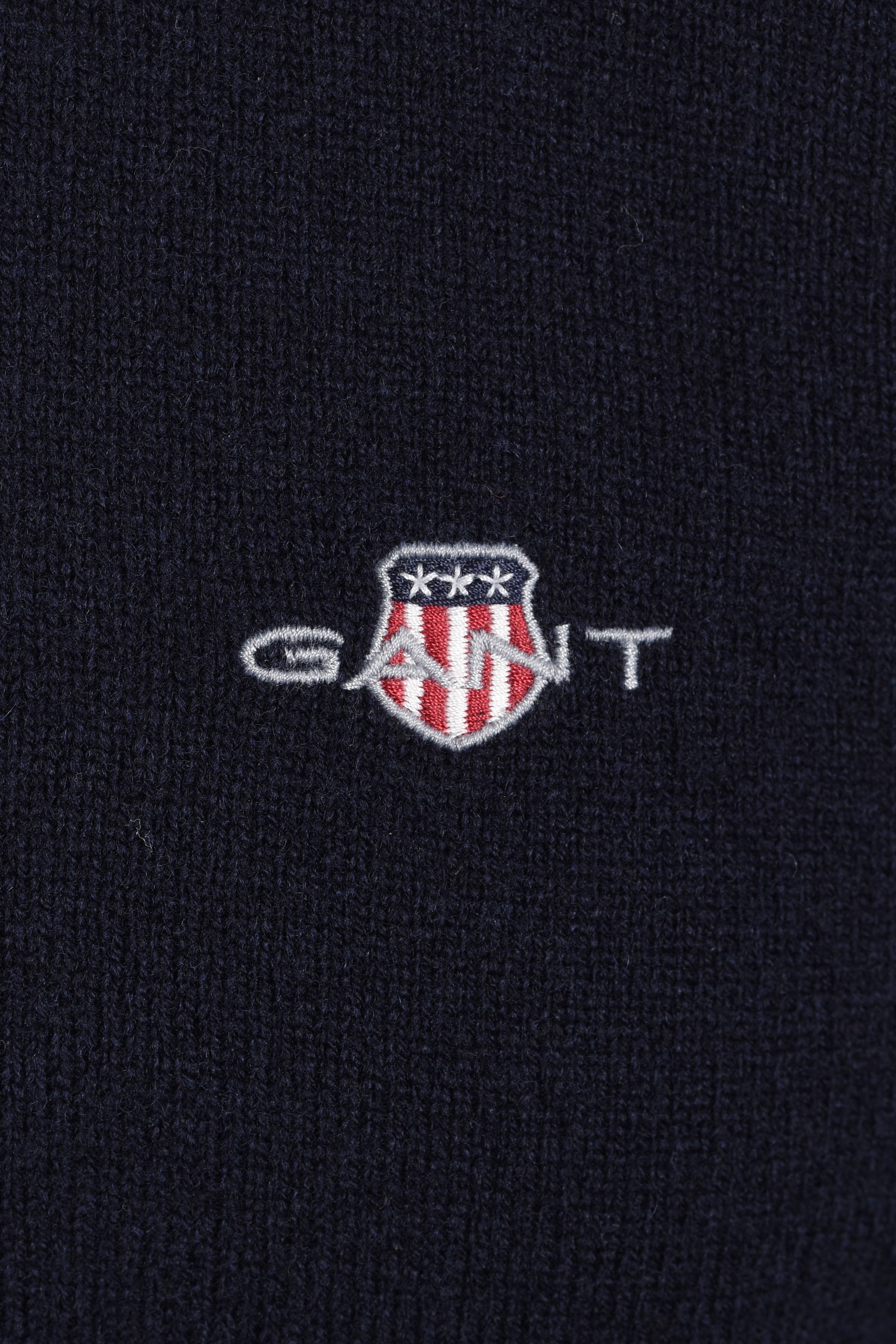 GANT SUPERFINE LAMBSWOOL CREW NECK MARINE Gant Michael Stewart Menswear  Knitwear