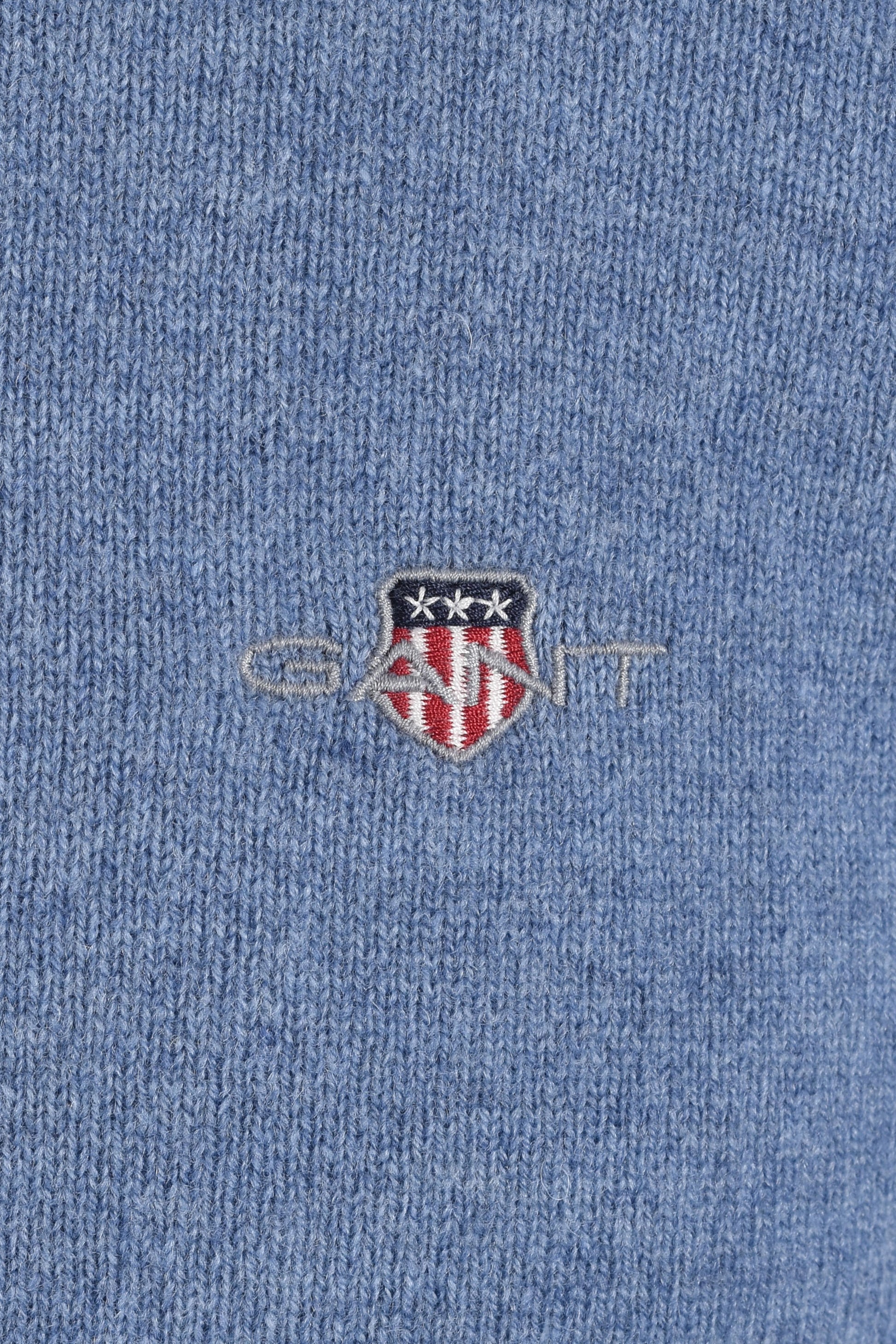 GANT SUPERFINE LAMBSWOOL HALF ZIP BLUE HORIZON Gant Michael Stewart Menswear  Knitwear