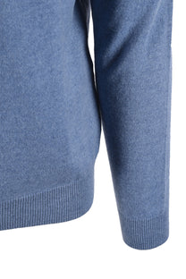 GANT SUPERFINE LAMBSWOOL HALF ZIP BLUE HORIZON Gant Michael Stewart Menswear  Knitwear