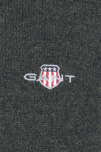 GANT SUPERFINE LAMBSWOOL HALF ZIP DARK MOSS GREEN