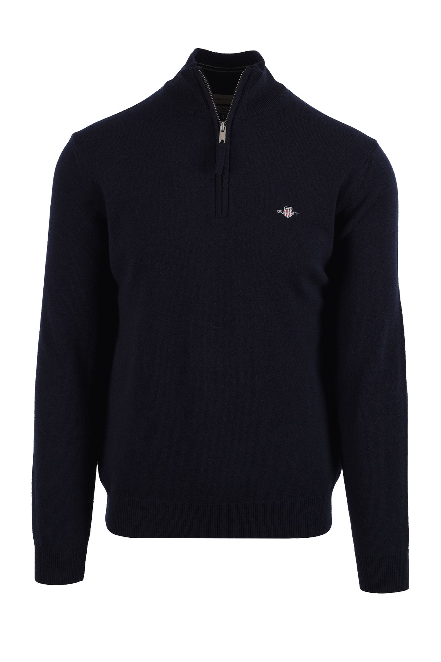 GANT SUPERFINE LAMBSWOOL HALF ZIP MARINE Gant Michael Stewart Menswear  Knitwear