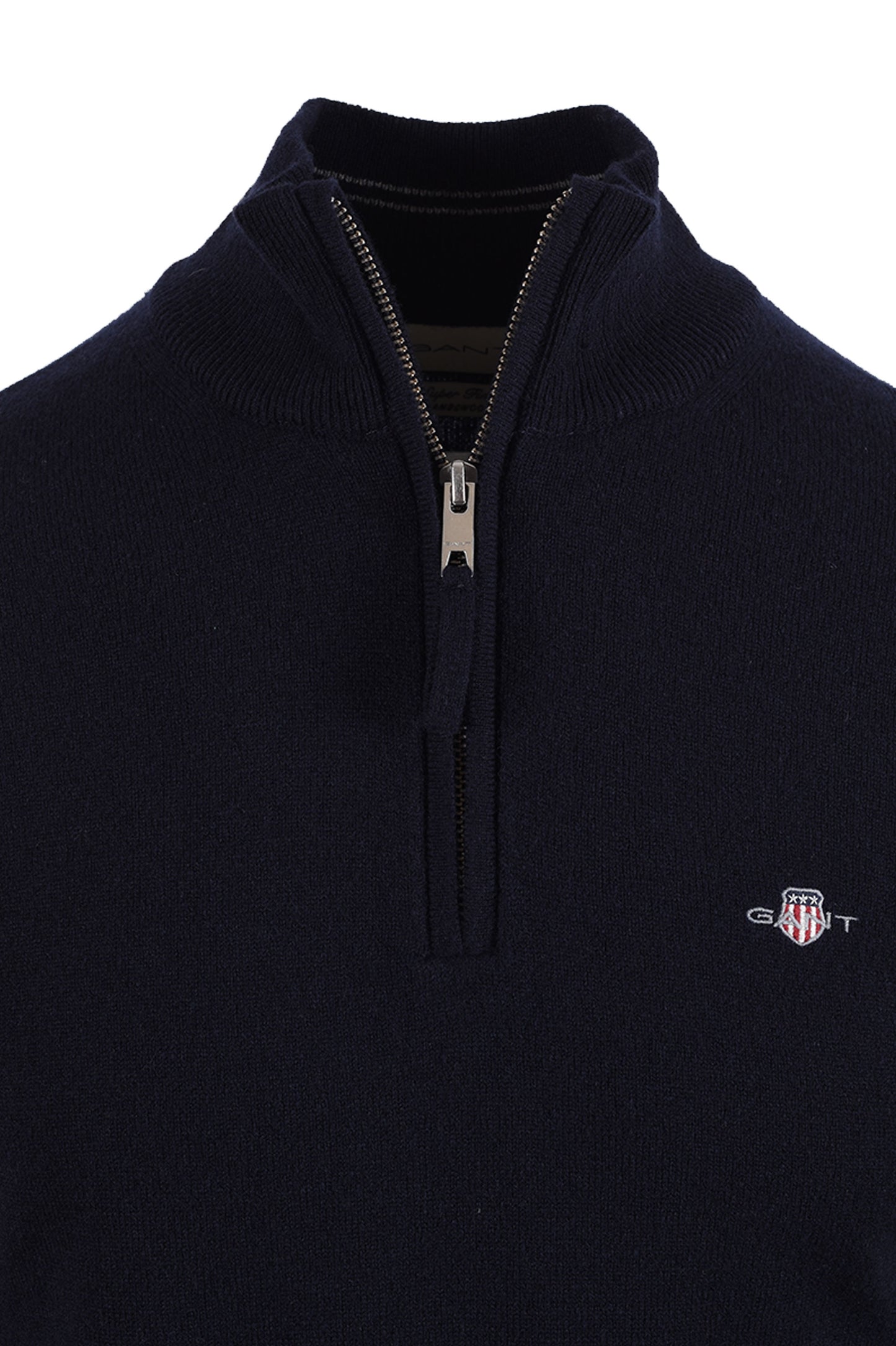 GANT SUPERFINE LAMBSWOOL HALF ZIP MARINE Gant Michael Stewart Menswear  Knitwear