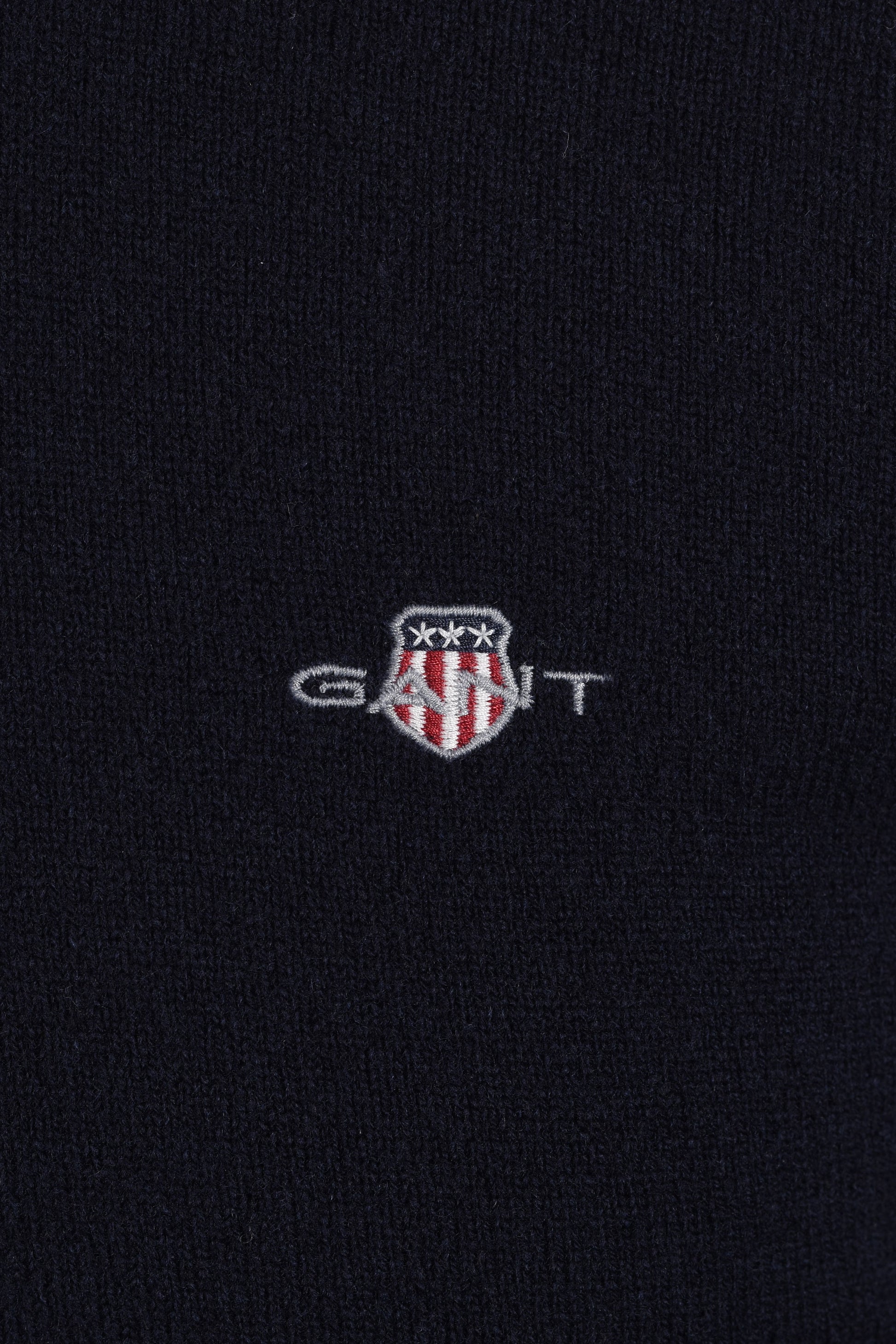GANT SUPERFINE LAMBSWOOL HALF ZIP MARINE Gant Michael Stewart Menswear  Knitwear