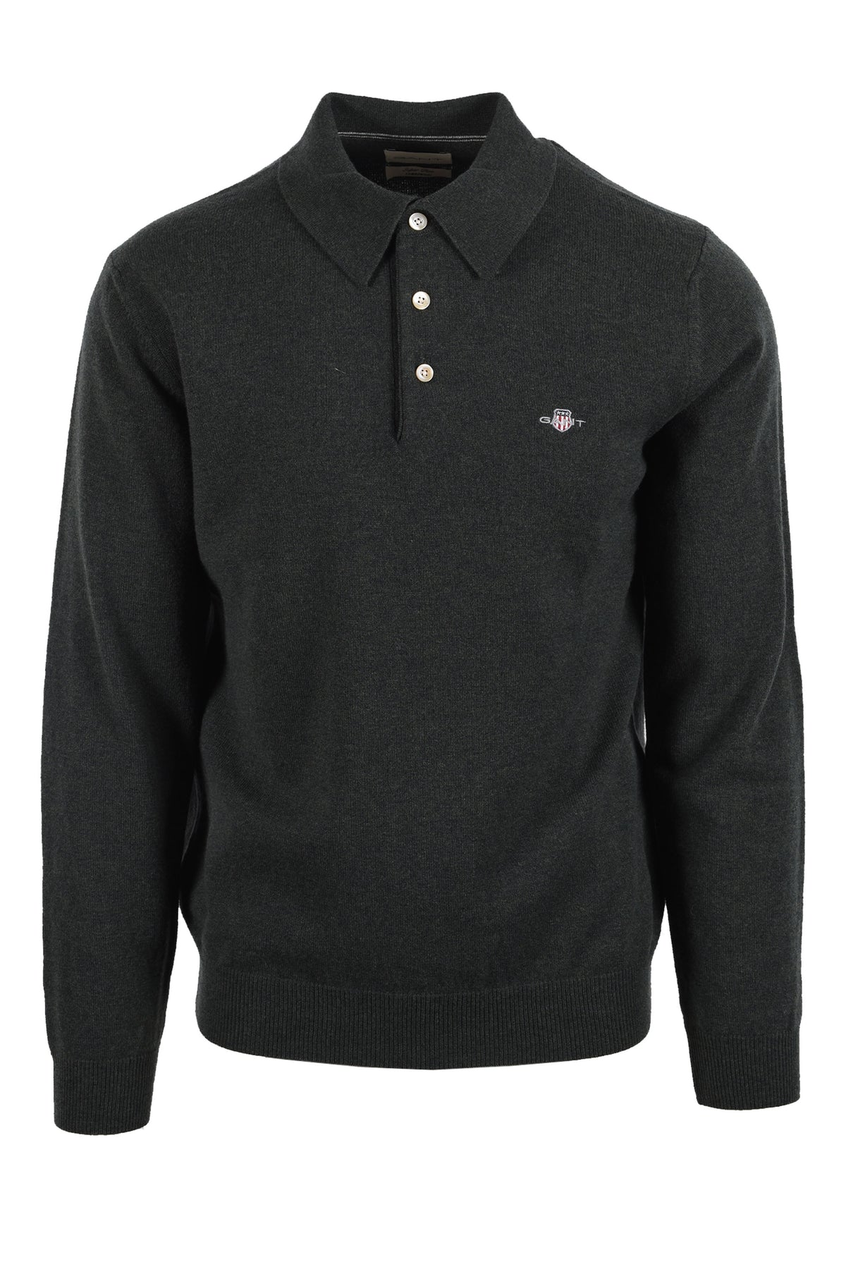 GANT SUPERFINE LAMBSWOOL POLO DARK MOSS GREEN Gant Michael Stewart Menswear  Polo Shirts