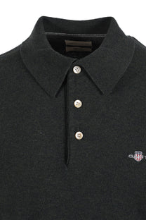 GANT SUPERFINE LAMBSWOOL POLO DARK MOSS GREEN Gant Michael Stewart Menswear  Polo Shirts