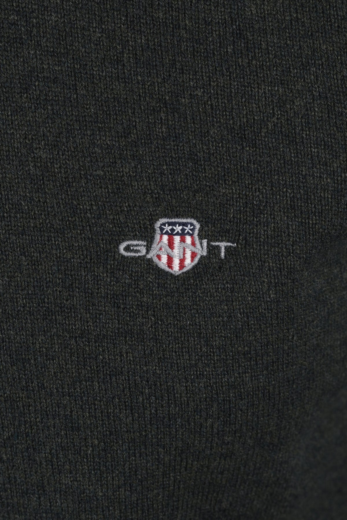 GANT SUPERFINE LAMBSWOOL POLO DARK MOSS GREEN Gant Michael Stewart Menswear  Polo Shirts