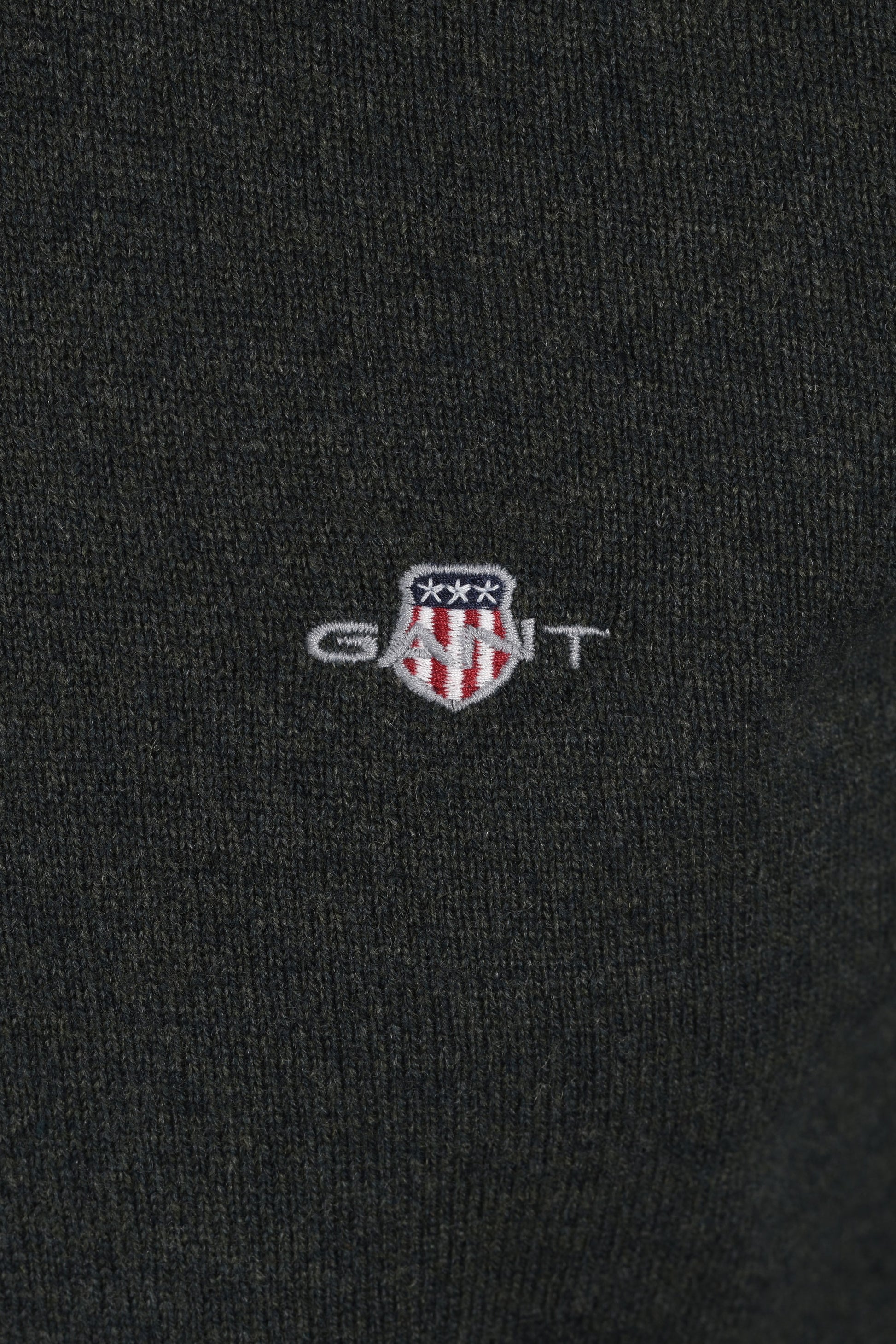 GANT SUPERFINE LAMBSWOOL POLO DARK MOSS GREEN Gant Michael Stewart Menswear  Polo Shirts