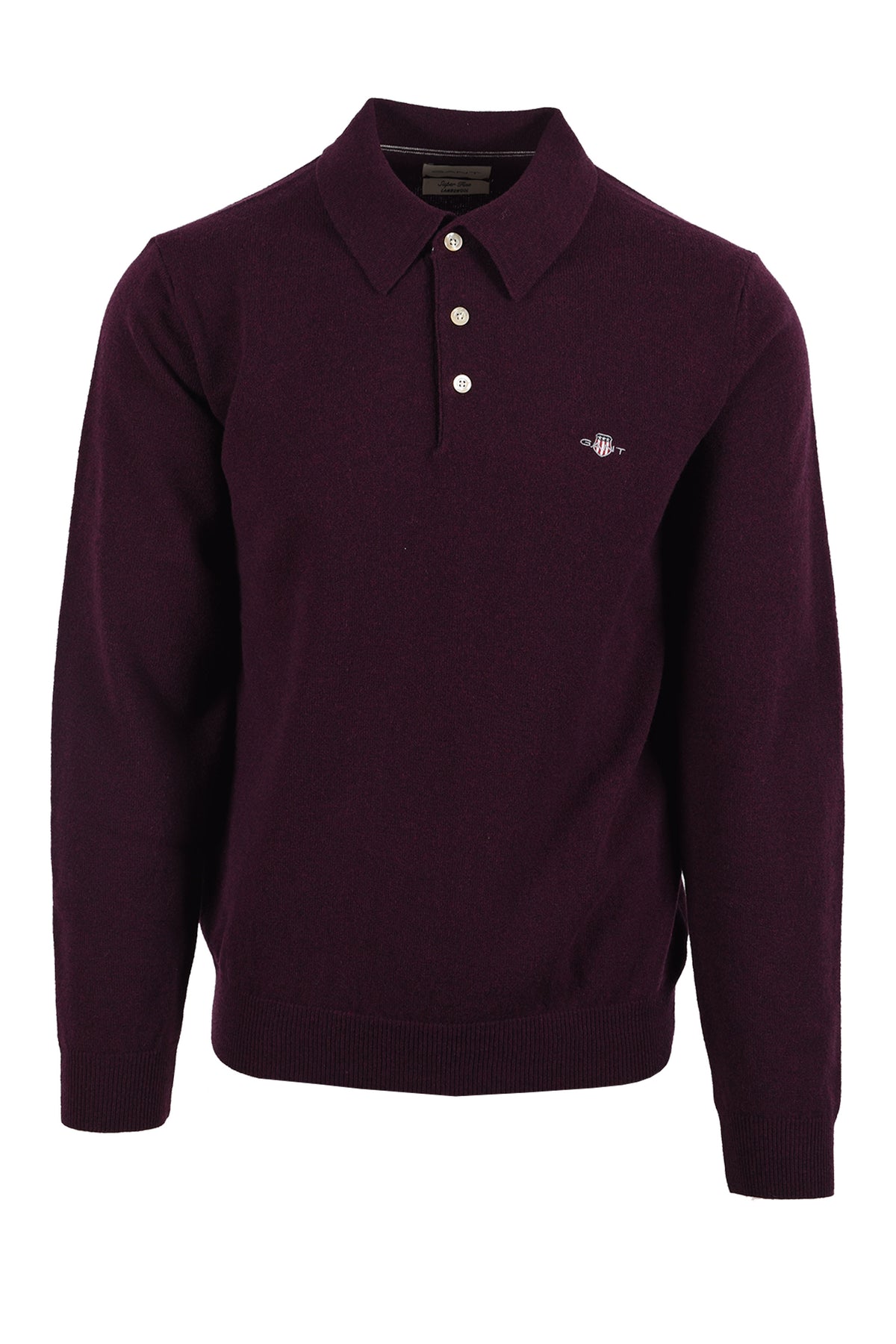 GANT SUPERFINE LAMBSWOOL POLO DARKEND WINE Gant Michael Stewart Menswear  Polo Shirts
