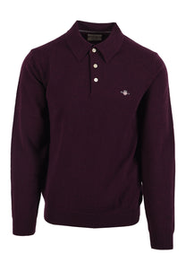 GANT SUPERFINE LAMBSWOOL POLO DARKEND WINE Gant Michael Stewart Menswear  Polo Shirts