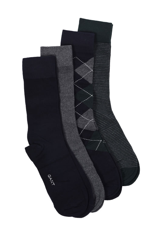 Gant Argyle & Stripe 4pk Socks Marine