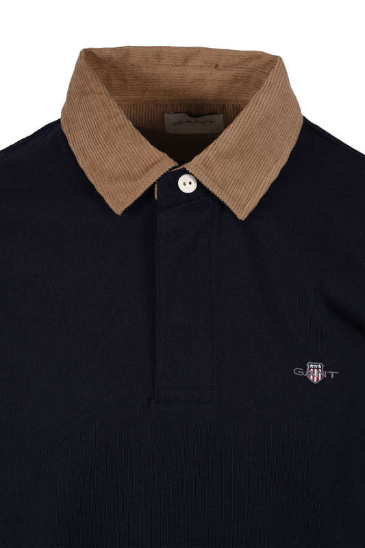 Gant Cord Collar Heavy Rugger Evening Blue
