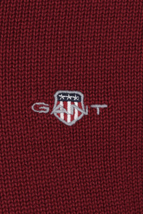 Gant Cotton Half Zip Knitwear Plumped Red Gant