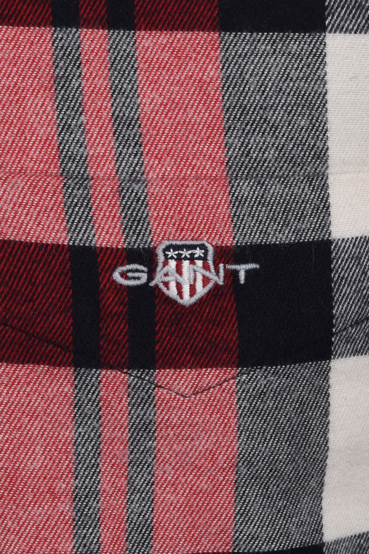 Gant Flannel Check Shirt Ruby Red