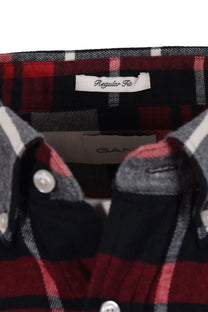 Gant Flannel Check Shirt Ruby Red Gant