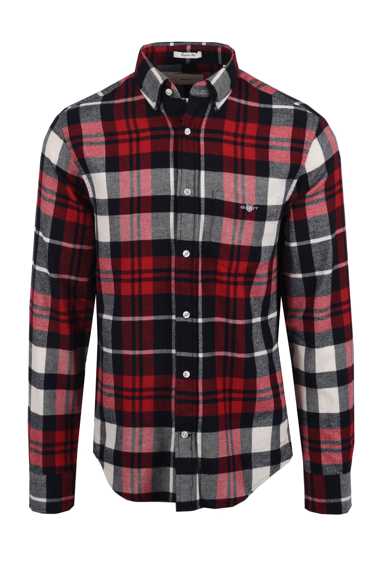 Gant Flannel Check Shirt Ruby Red