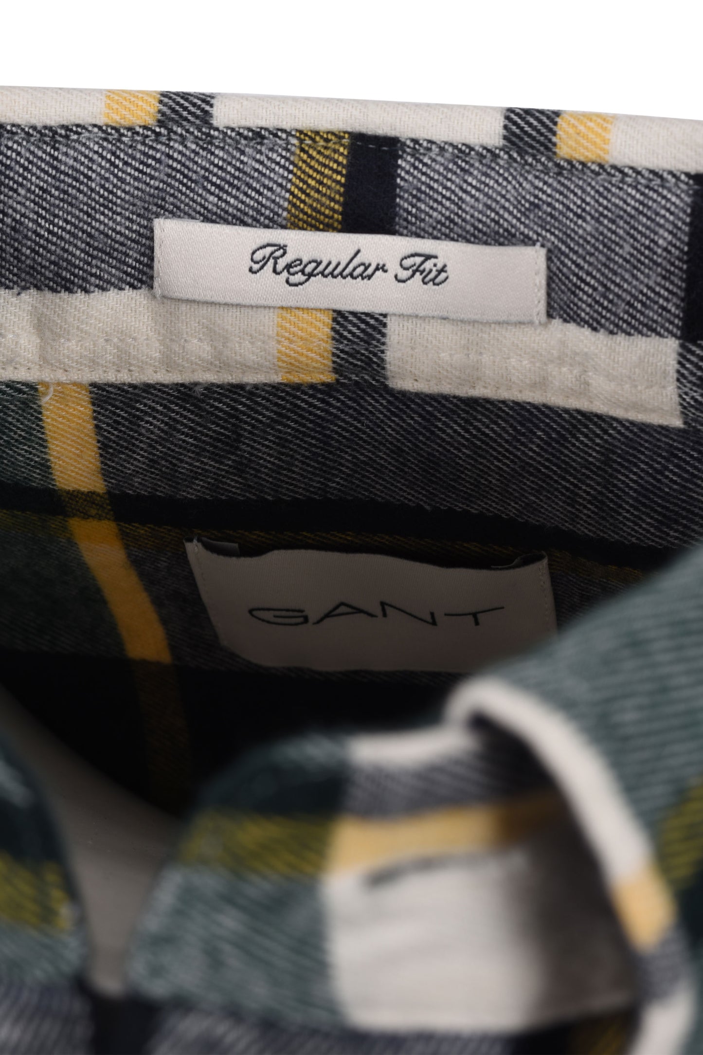 Gant Flannel Check Shirt Tartan Green